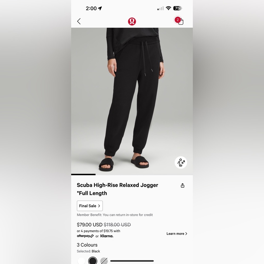 Scuba High-Rise Relaxed Jogger *Full Length